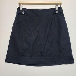 RW&Co Women's Black High Waist Button Accents Mini-Skirt Size 4